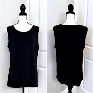 NEW JW Black Sleeveless Top with Side Slits